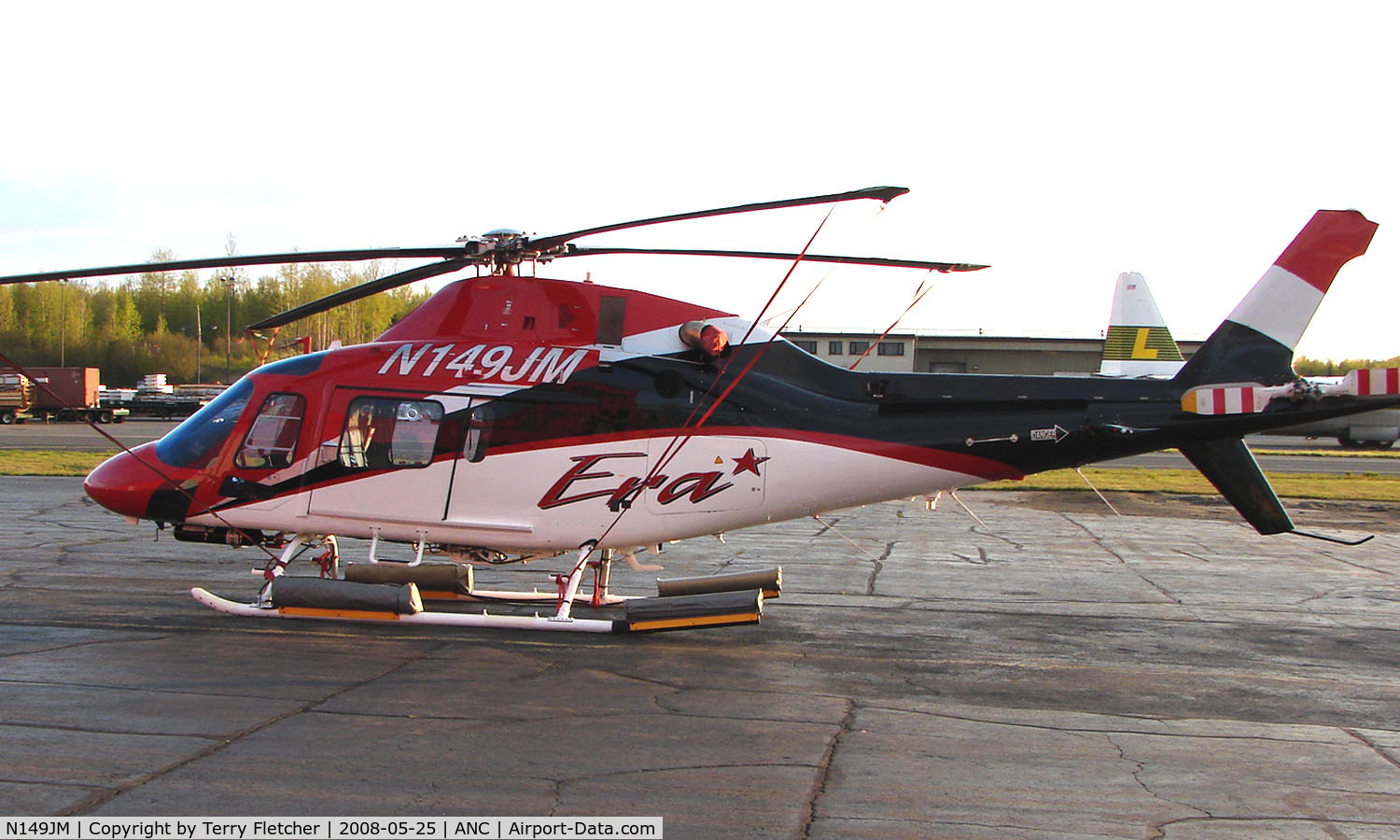 N149JM, 2007 AgustaWestland AW-119 MKII Koala C/N 14533, Era helicopters Agusta 119 on Anchorage South ramp