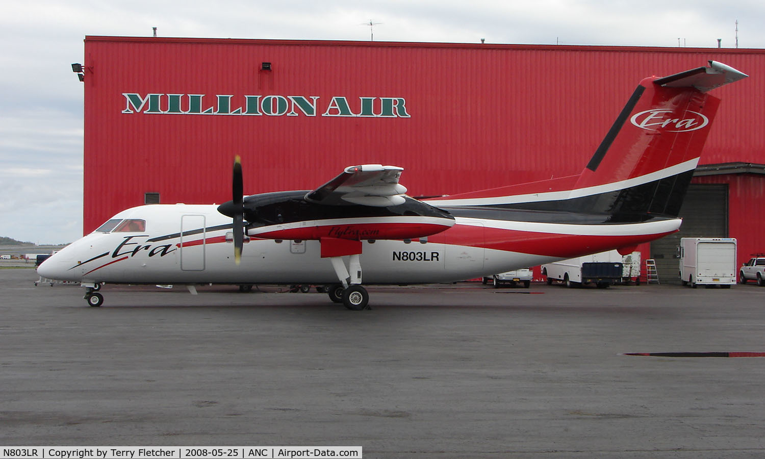 N803LR, 1992 De Havilland Canada DHC-8-102A Dash 8 C/N 322, Era Aviation Dash 8 at home base at Anchorage