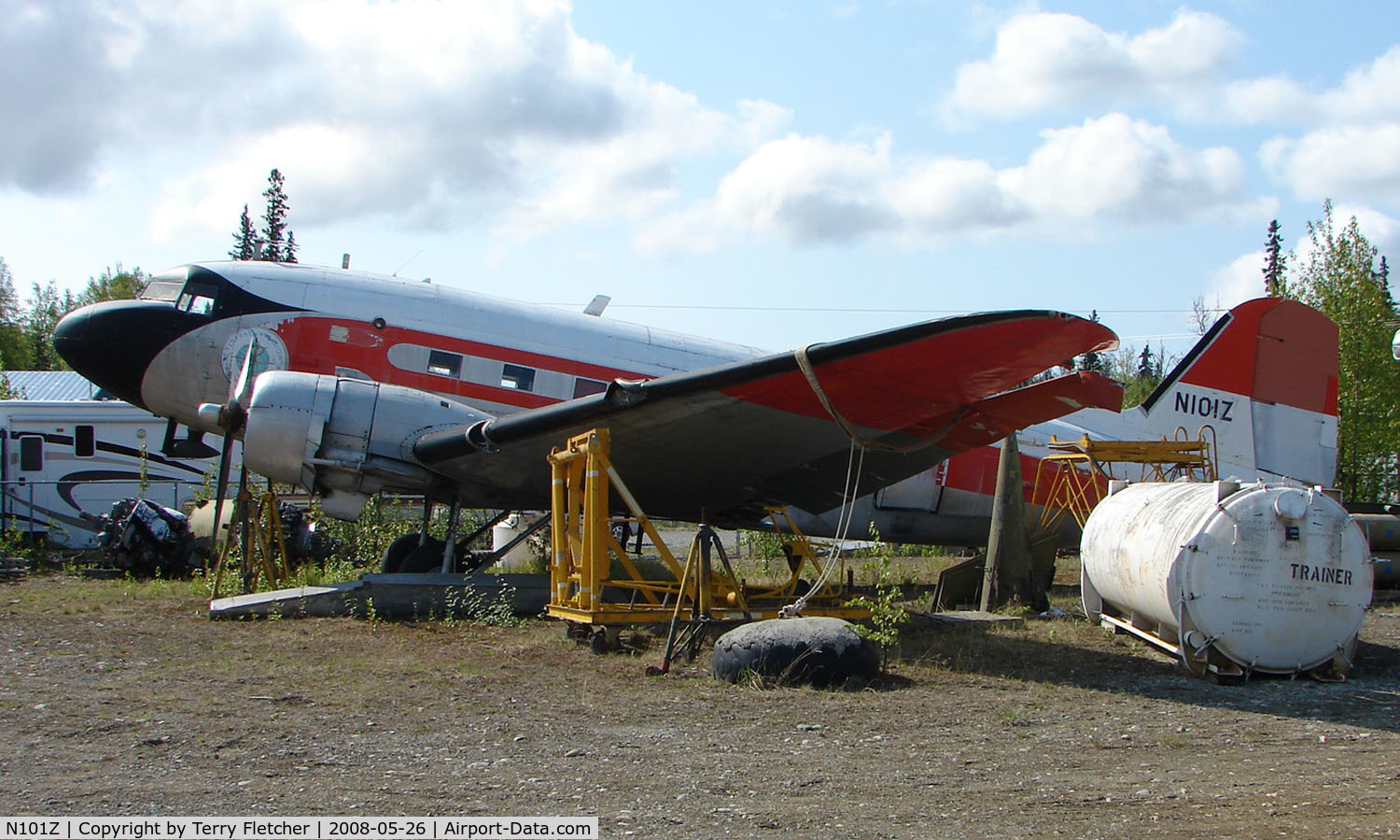 N101Z, 1942 Douglas DC3C 1830-94 C/N 4574, This Douglas DC3 previously operated as 41-18482 and then as N99 with the FAA - it now sits at the Wasilla Transport Museum in Alaska
