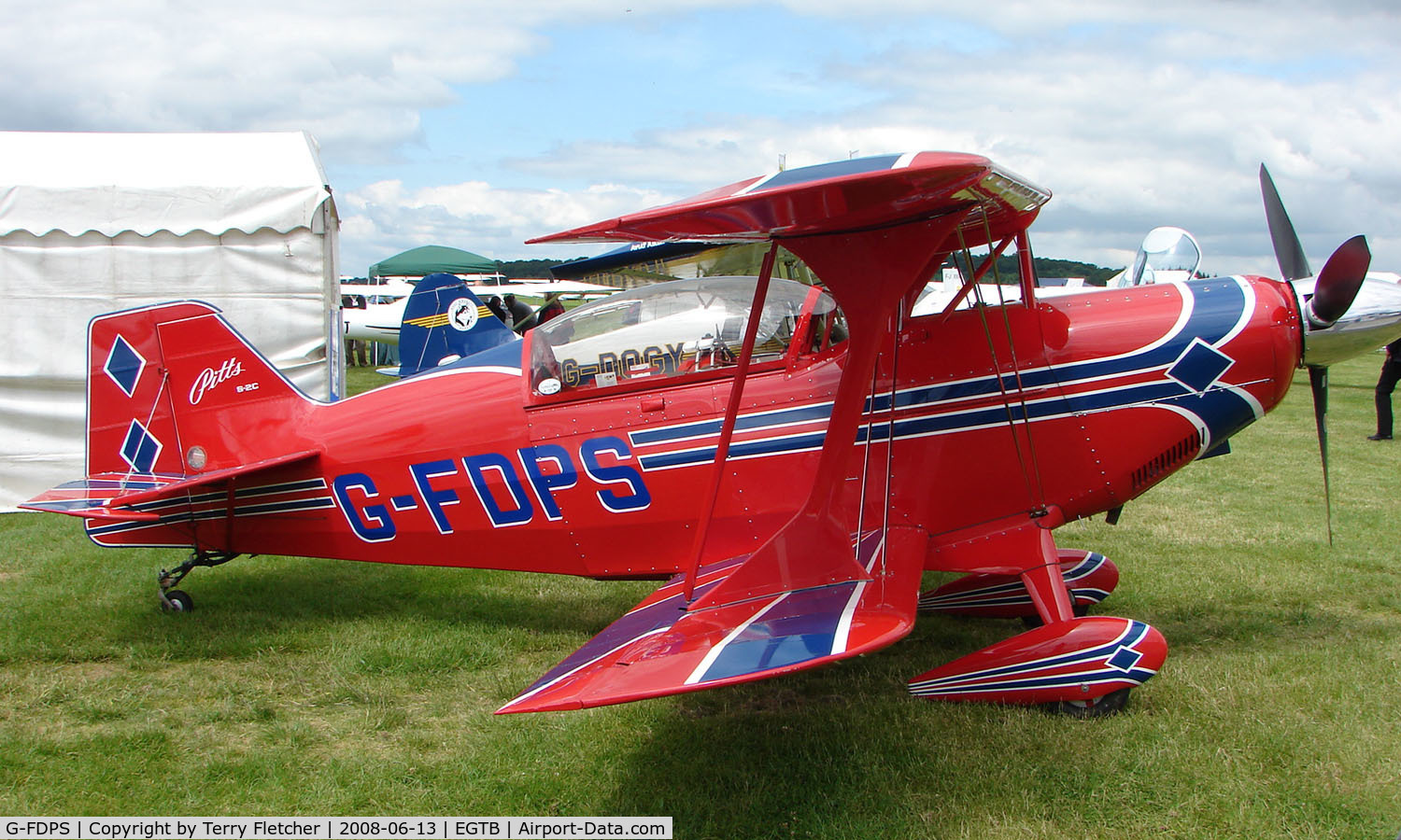 G-FDPS, 2004 Aviat Pitts S-2C Special C/N 6066, Aircraft on static display at AeroExpo 2008 at Wycombe Air Park , Booker , United Kingdom