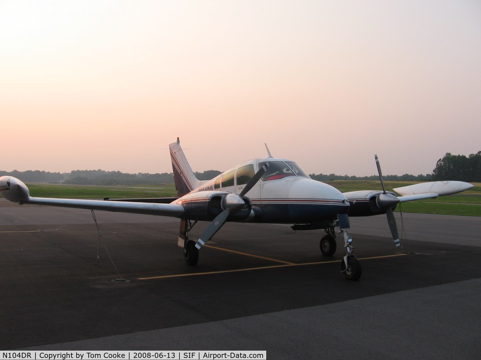 N104DR, 1962 Cessna 310H C/N 310H0021, sunset on 310