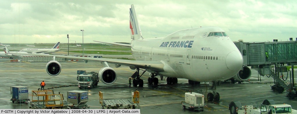 F-GITH, 2003 Boeing 747-428 C/N 32868, Parked At charles de gaulle airport