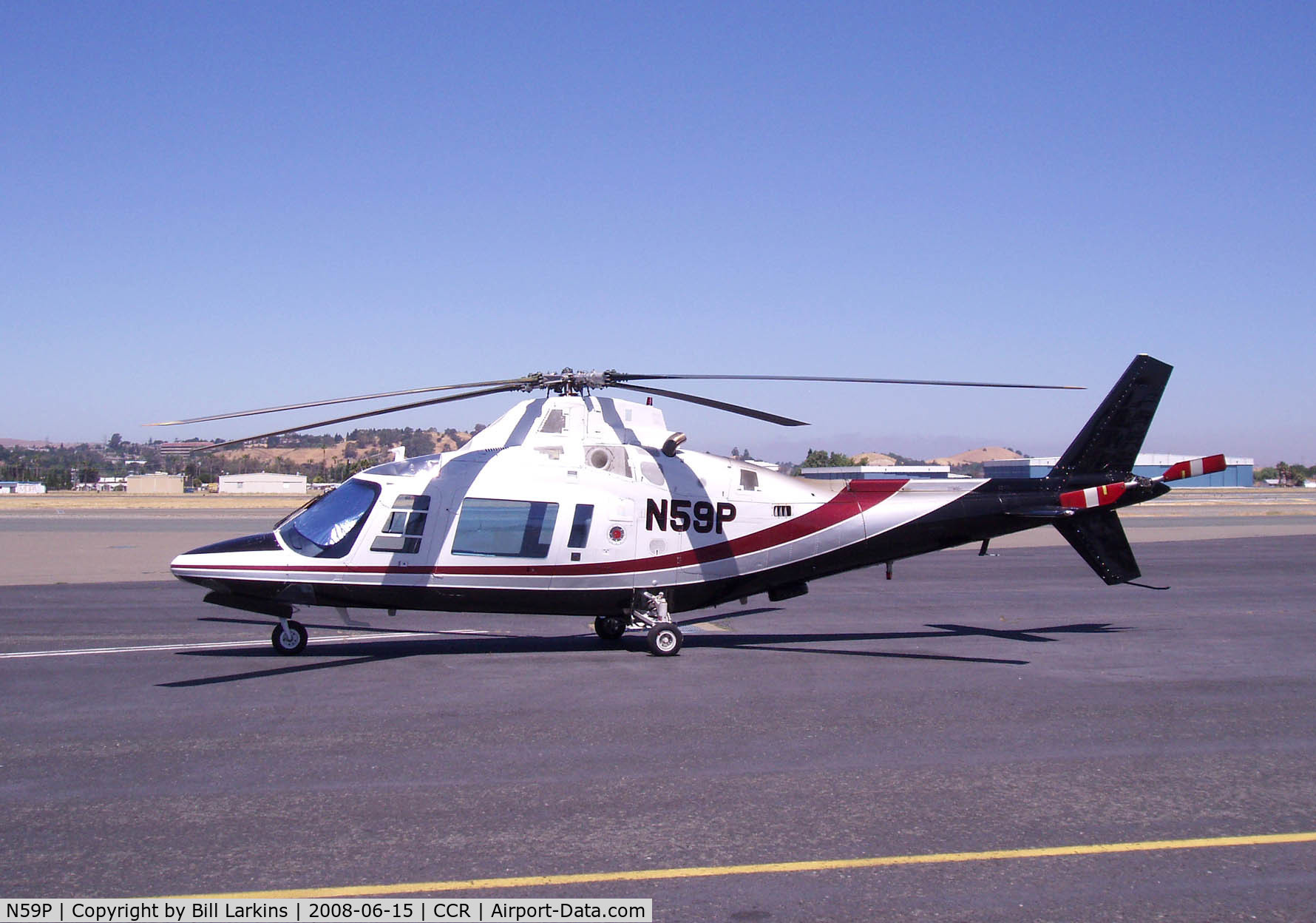 N59P, 1981 Agusta A-109A Hirundo C/N 7178, Visitor from Oregon
