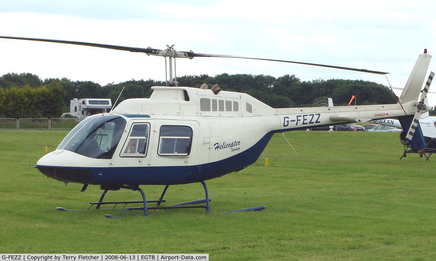 G-FEZZ, 1970 Agusta AB-206B JetRanger II C/N 8317, Visitor  during  AeroExpo 2008 at Wycombe Air Park , Booker , United Kingdom
