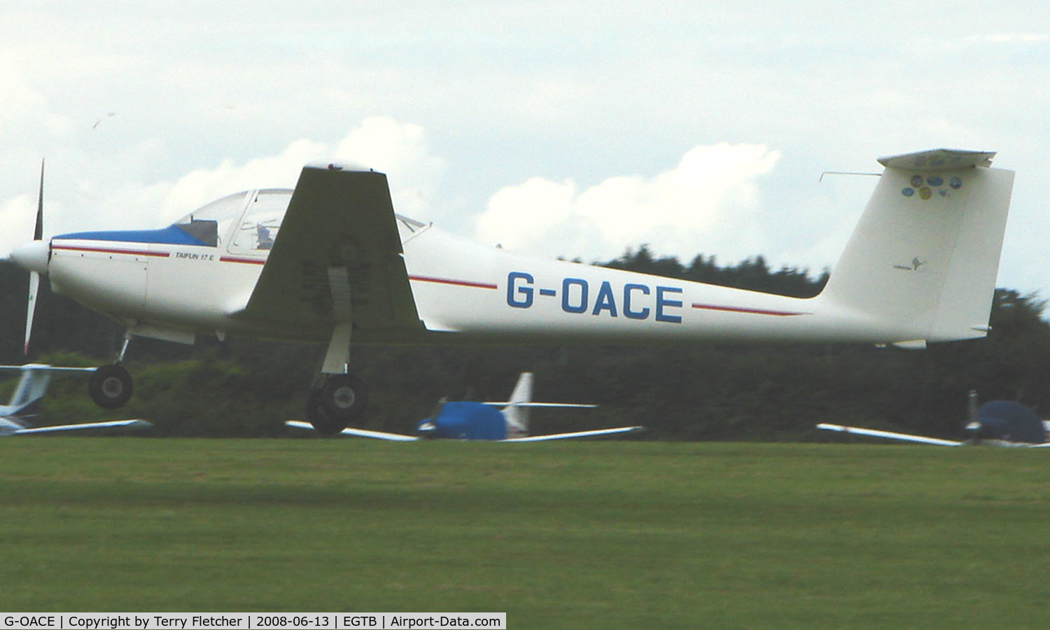G-OACE, 1984 Valentin Taifun 17E C/N 1017, Visitor  during  AeroExpo 2008 at Wycombe Air Park , Booker , United Kingdom