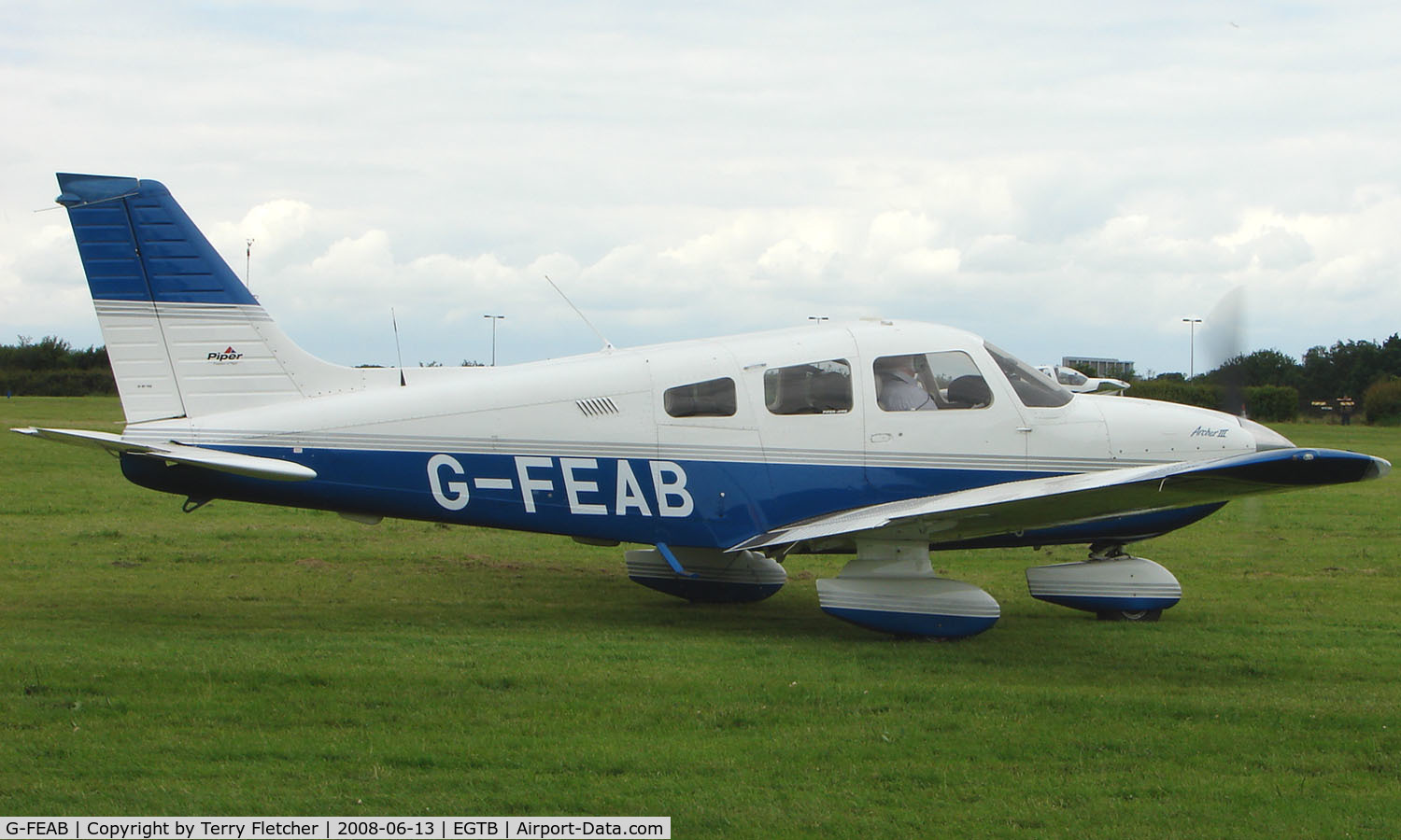 G-FEAB, 2003 Piper PA-28-181 Cherokee Archer III C/N 2843567, Visitor  during  AeroExpo 2008 at Wycombe Air Park , Booker , United Kingdom
