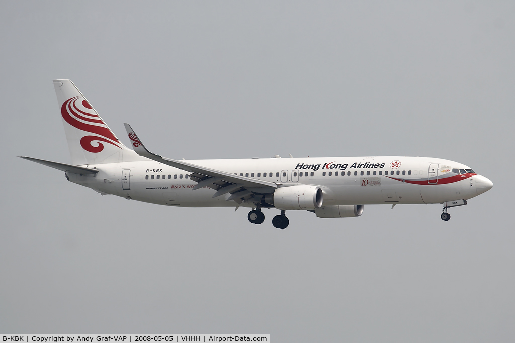 B-KBK, 2007 Boeing 737-84P C/N 35072, Hong Kong Airlines 737-800