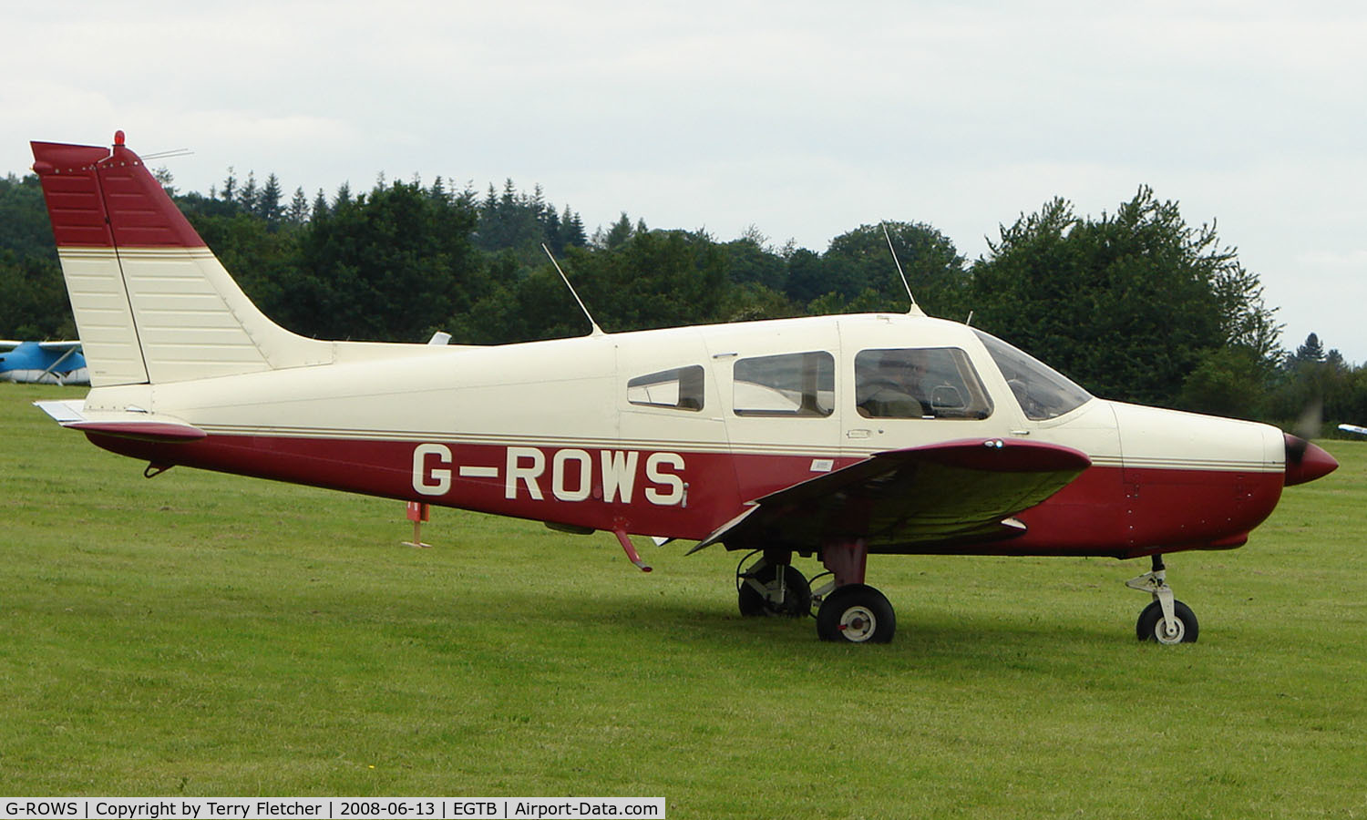 G-ROWS, 1976 Piper PA-28-151 Cherokee Warrior C/N 28-7715296, Visitor  during  AeroExpo 2008 at Wycombe Air Park , Booker , United Kingdom