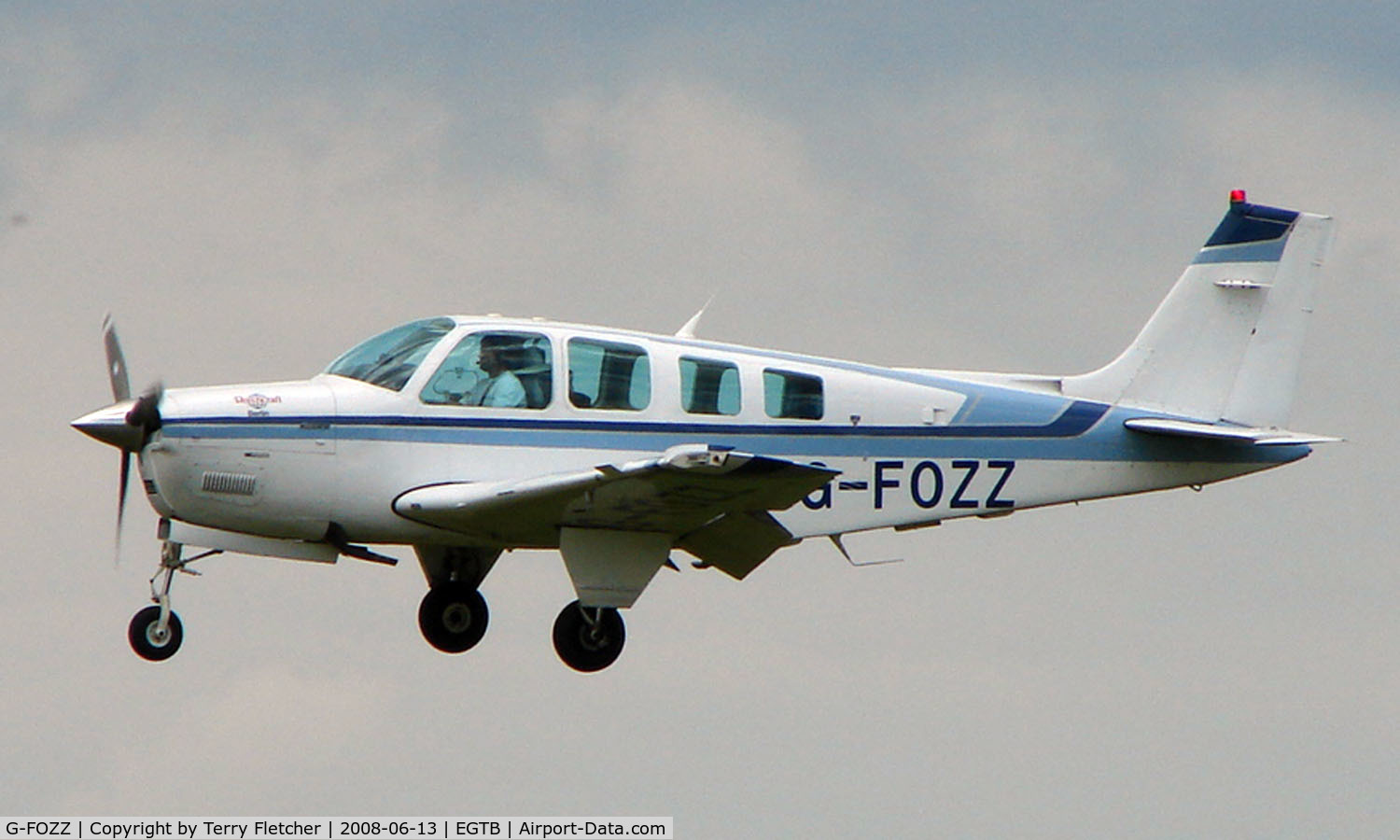 G-FOZZ, 1993 Beech A36 Bonanza 36 C/N E-2788, Visitor  during  AeroExpo 2008 at Wycombe Air Park , Booker , United Kingdom