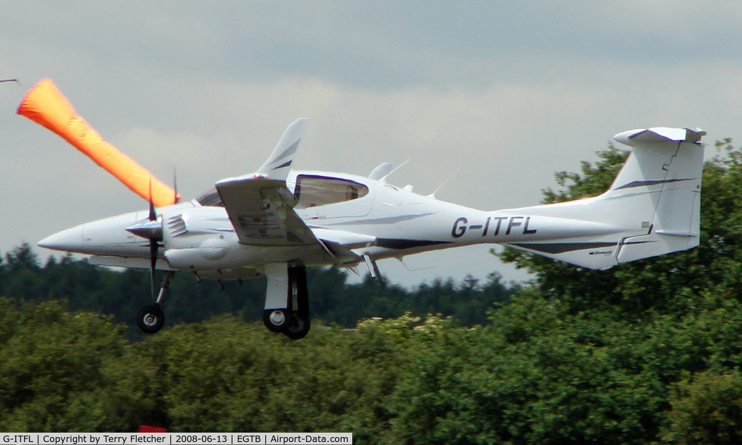 G-ITFL, 2007 Diamond DA-42 Twin Star C/N 42.246, Visitor  during  AeroExpo 2008 at Wycombe Air Park , Booker , United Kingdom