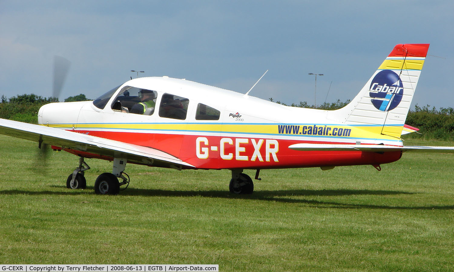 G-CEXR, 2000 Piper PA-28-161 Cherokee Warrior III C/N 2842076, Visitor  during  AeroExpo 2008 at Wycombe Air Park , Booker , United Kingdom