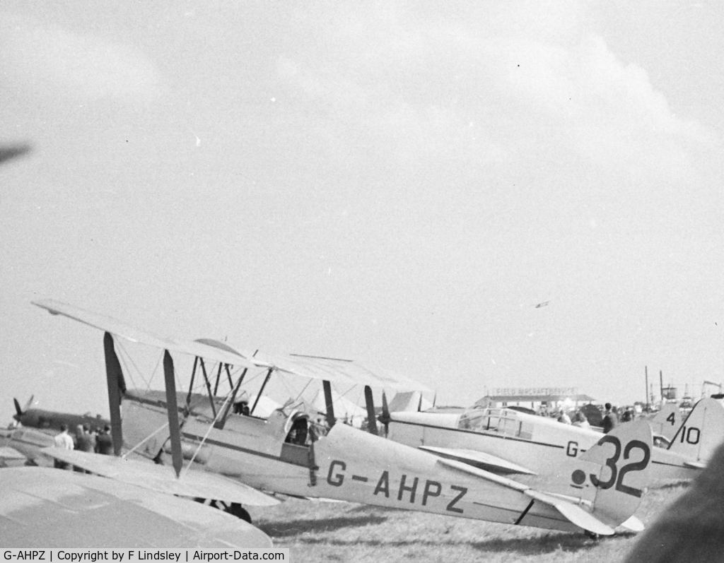 G-AHPZ, 1939 De Havilland DH-82A Tiger Moth II C/N 83794, Tiger Moth at Airshow maybe Lympne about 1946-48
