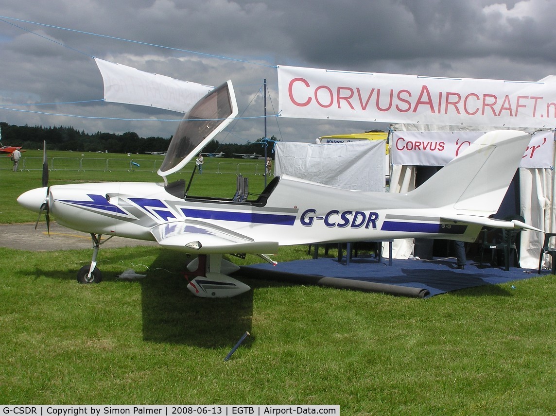 G-CSDR, 2008 Corvus CA22 C/N CA22-010, Corvus Crusader exhibited at Aero Expo