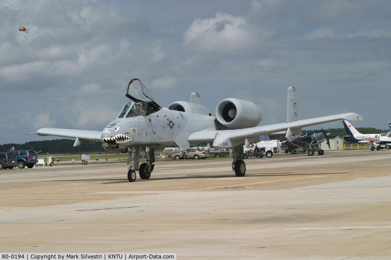 80-0194, 1980 Fairchild Republic A-10C Thunderbolt II C/N A10-0544, Oceana 2004