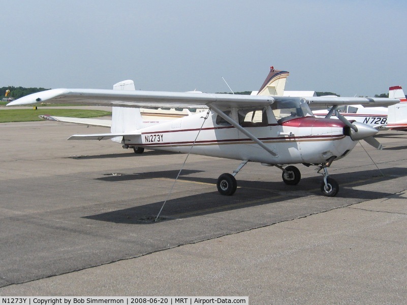 N1273Y, 1962 Cessna 150B C/N 15059673, 160 HP Cessna 150 on the ramp at Marysville, OH