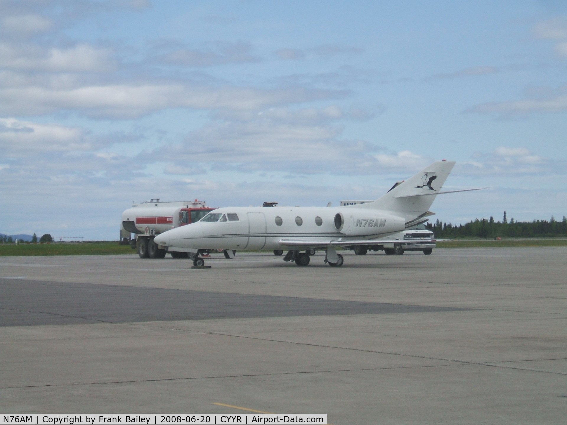 N76AM, 1979 Dassault-Breguet Falcon 10 C/N 157, Parked at Woodwards FBO  Goose Airport NL
