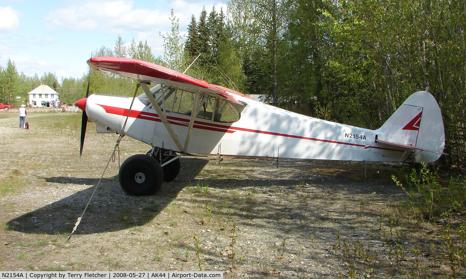 N2154A, 1952 Piper PA-18A Super Cub C/N 18-1864, 1952 Piper Pa-18-150 at the historic Talkeetna Village strip