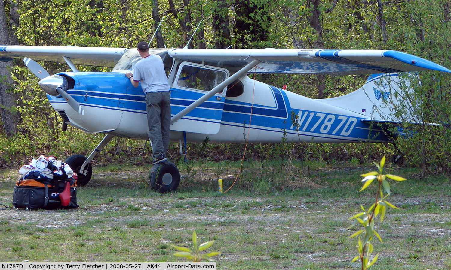 N1787D, 1951 Cessna 170A C/N 20230, 1951 Cessna 170A at the historic Talkeetna Village Strip