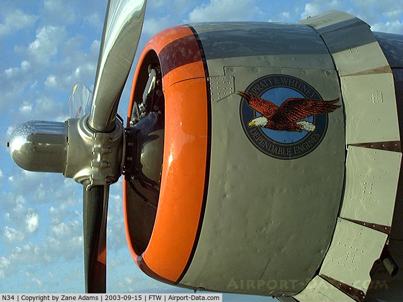 N34, 1945 Douglas R4D-7 C/N 33359, National Air Tour stop at Ft. Worth Meacham Field - 2003