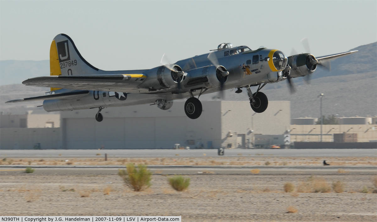 N390TH, 1944 Boeing B-17G Flying Fortress C/N Not found 44-85734, Take off at Nellis AFB NV