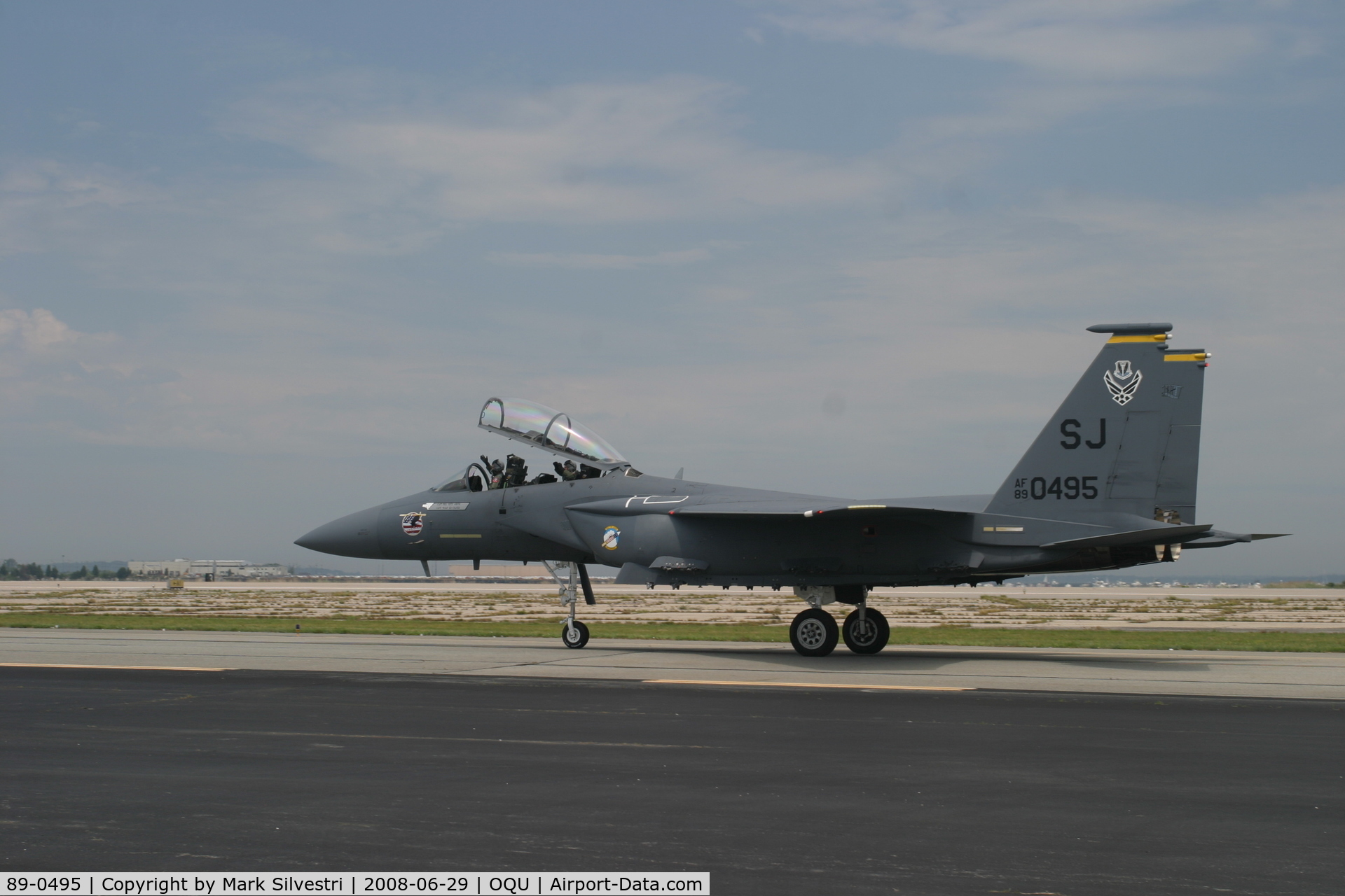 89-0495, 1989 McDonnell Douglas F-15E Strike Eagle C/N 1142/E117, Quonset Point 2008