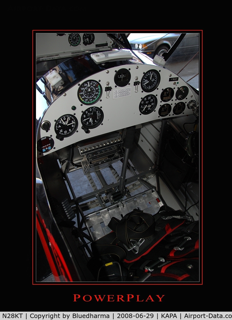 N28KT, 2005 Stolp SA-750 Acroduster Too C/N 0028, View of Power Play backseat control panel.