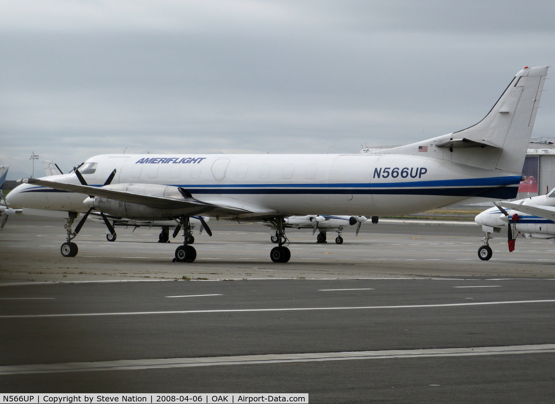 N566UP, Swearingen SA227-AT C/N AT-566, Ameriflight Swearingen SA227-AT (cargo) @ Oakland, CA