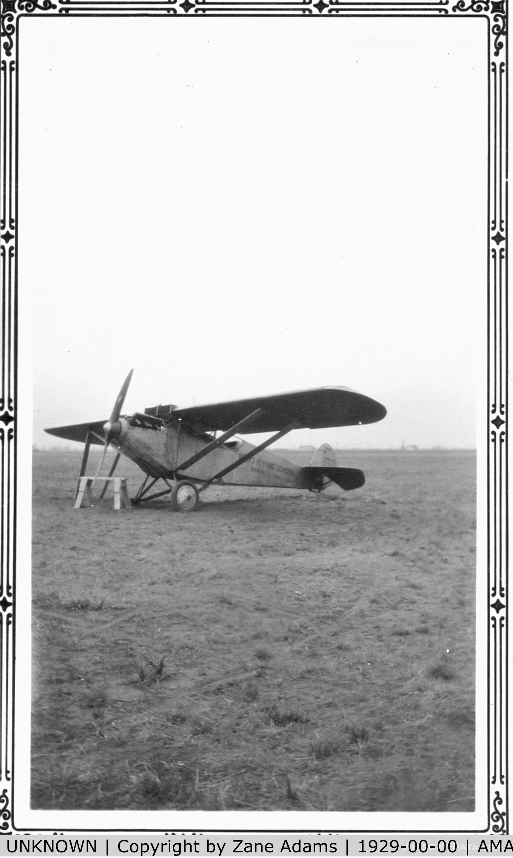 UNKNOWN, , Ryan M-1 (Hisso powered) Gray's Flying School Amarillo, TX  @ 1928-29 - Taken by my late father Charles W Adams Jr.