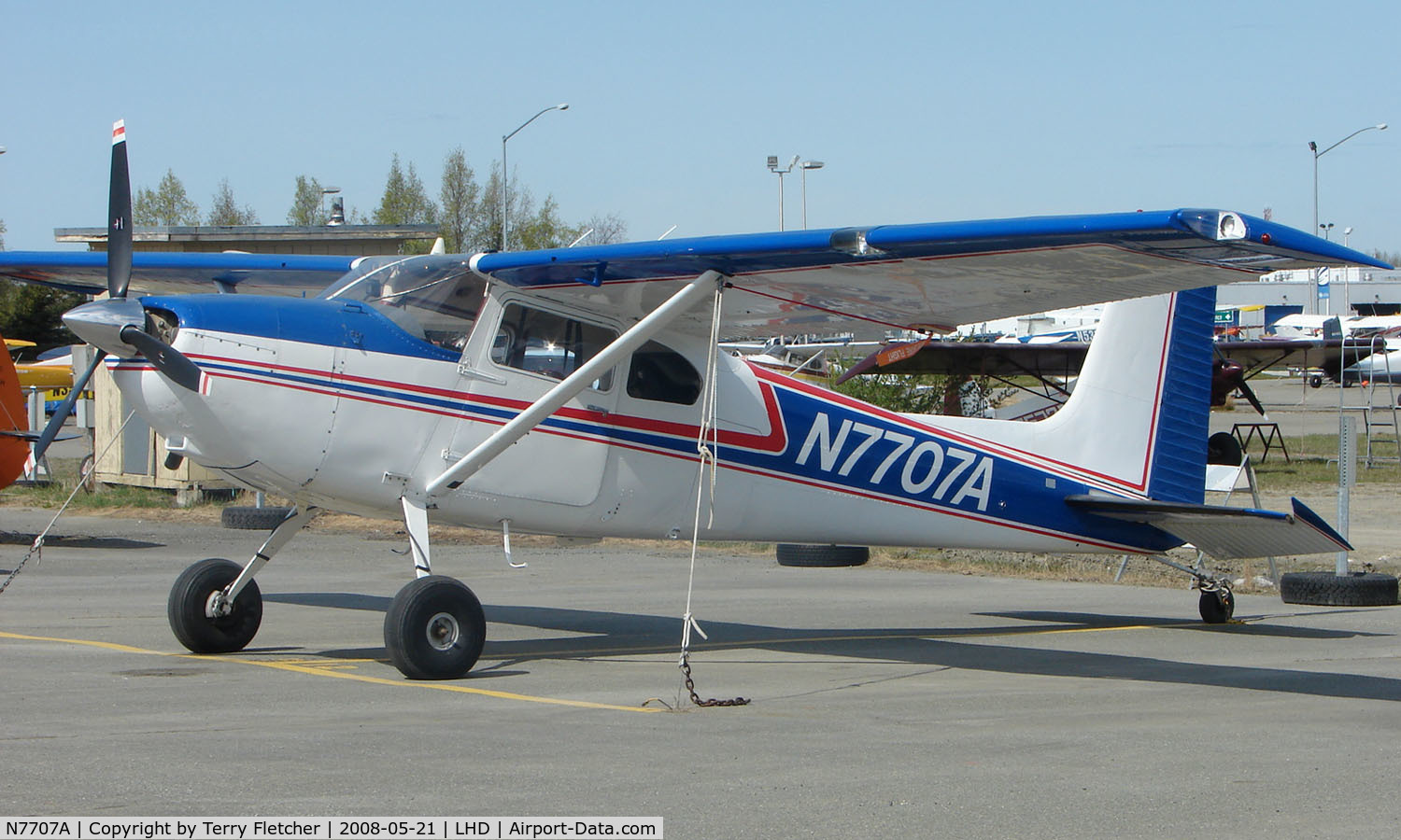 N7707A, 1956 Cessna 180 C/N 32604, Cessna 180 at Lake Hood
