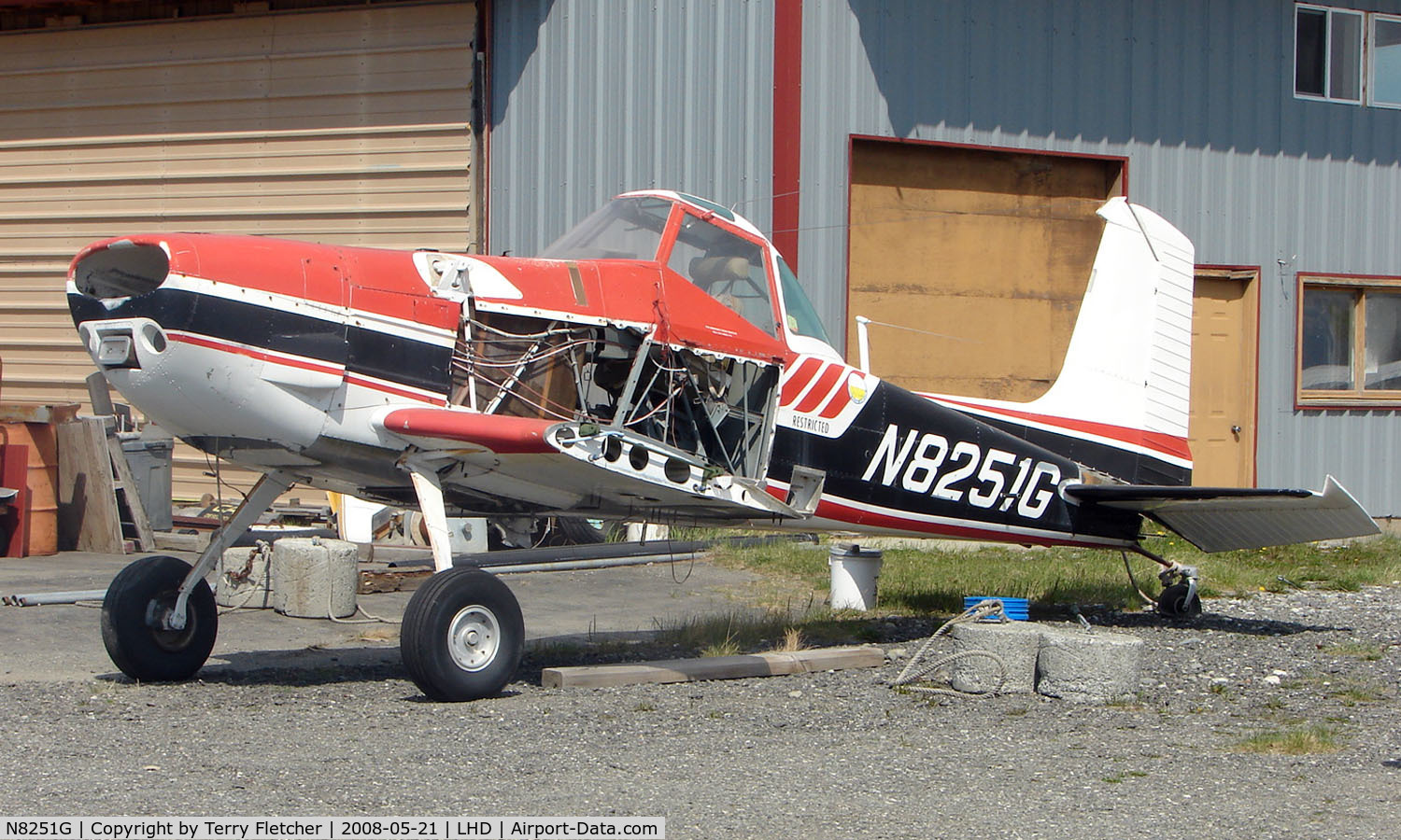 N8251G, 1973 Cessna A188B C/N 18801267T, Cessna 188AG past its best at Lake Hood