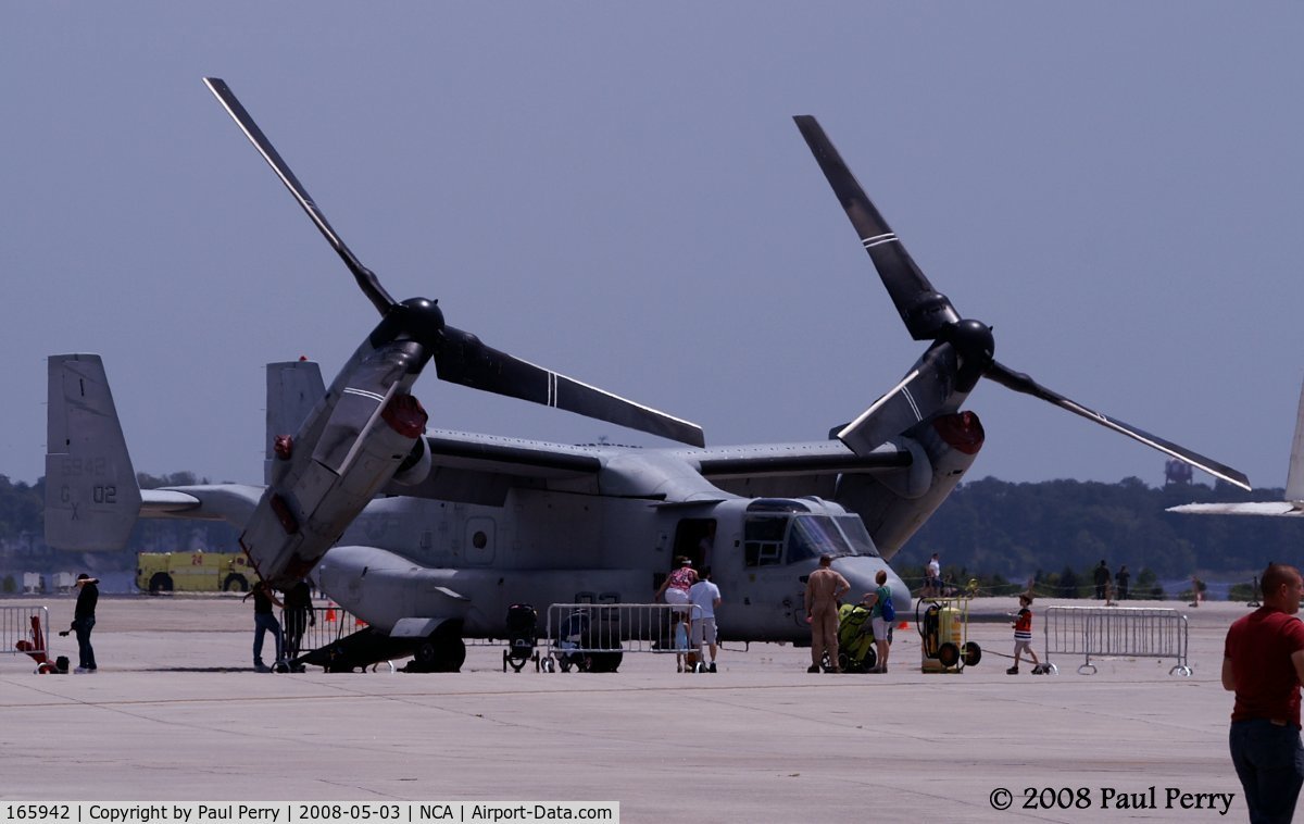 165942, Bell-Boeing MV-22B Osprey C/N D0043, Showing off the STOL configuration