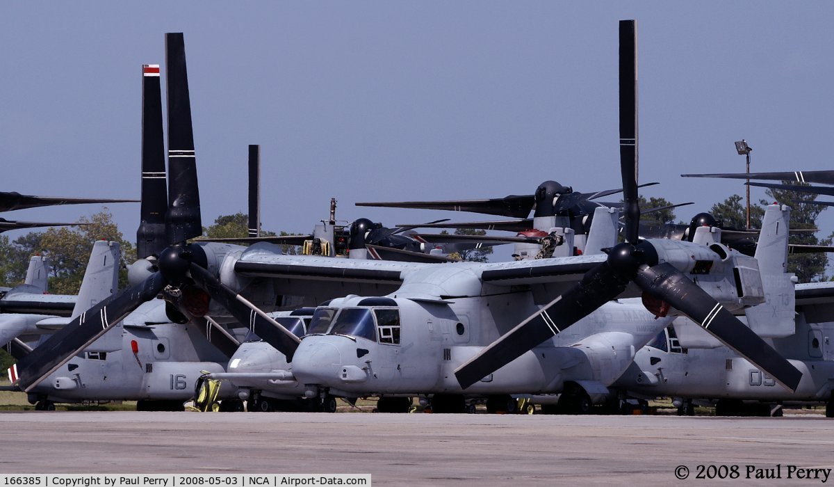 166385, Bell-Boeing MV-22B Osprey C/N D0052, Parked for the show