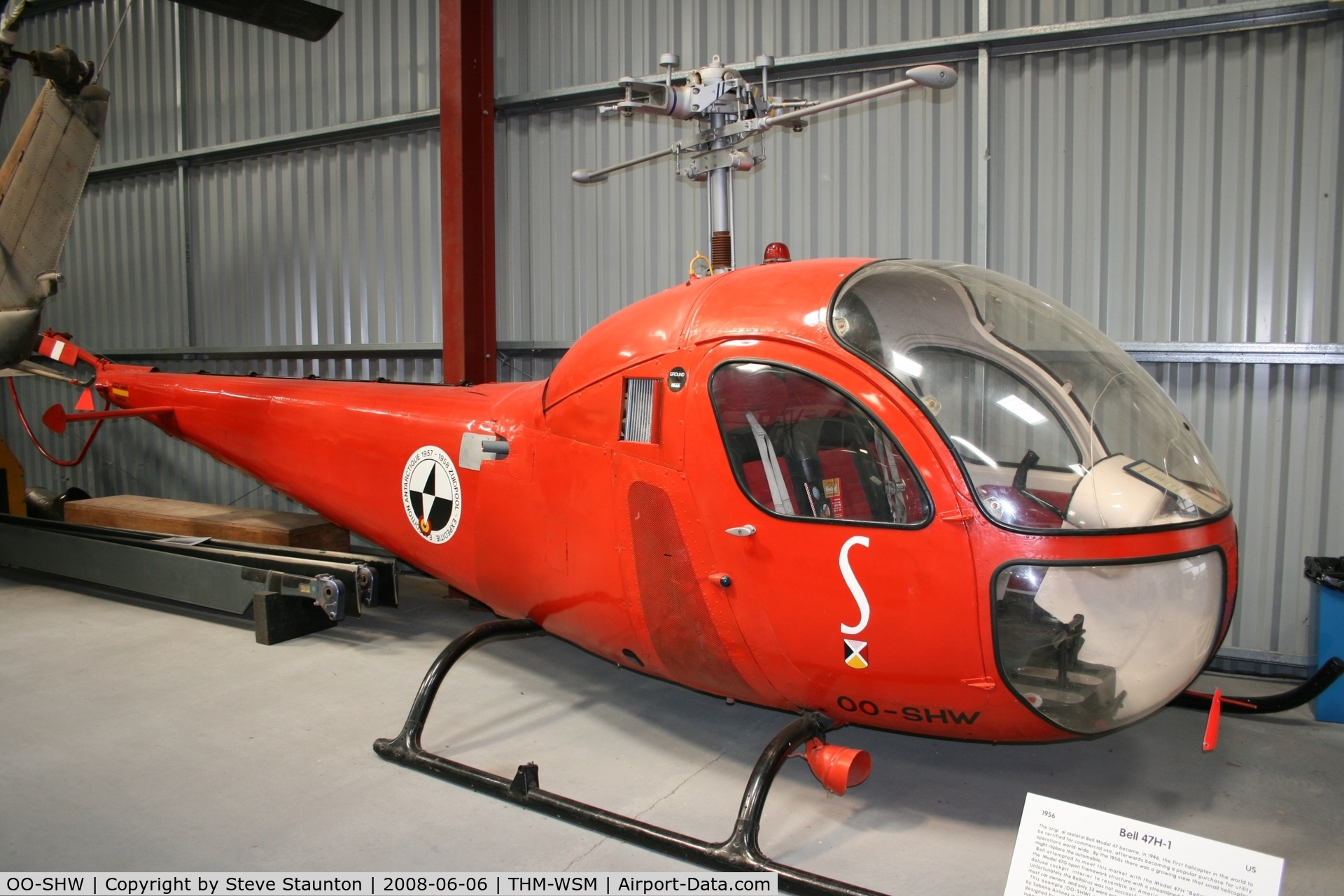 OO-SHW, 1956 Bell 47H-1 C/N 1538, Taken at the Helicopter Museum (http://www.helicoptermuseum.co.uk/)