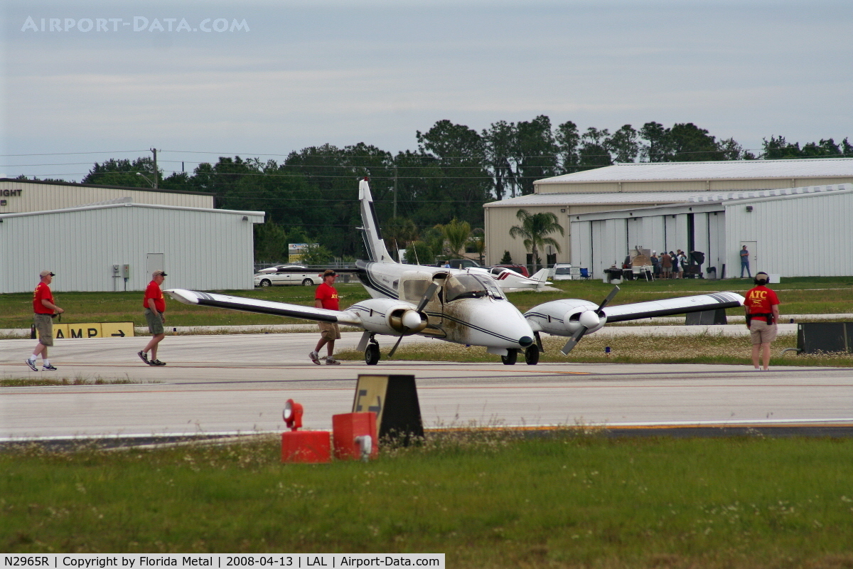 N2965R, 1979 Piper PA-34-200T Seneca II C/N 34-7970425, Piper comes in nose gear collapsed - pilot and passenger were unharmed