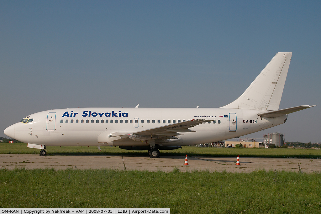 OM-RAN, 1985 Boeing 737-230 C/N 23156, Air Slovakia Boeing 737-200