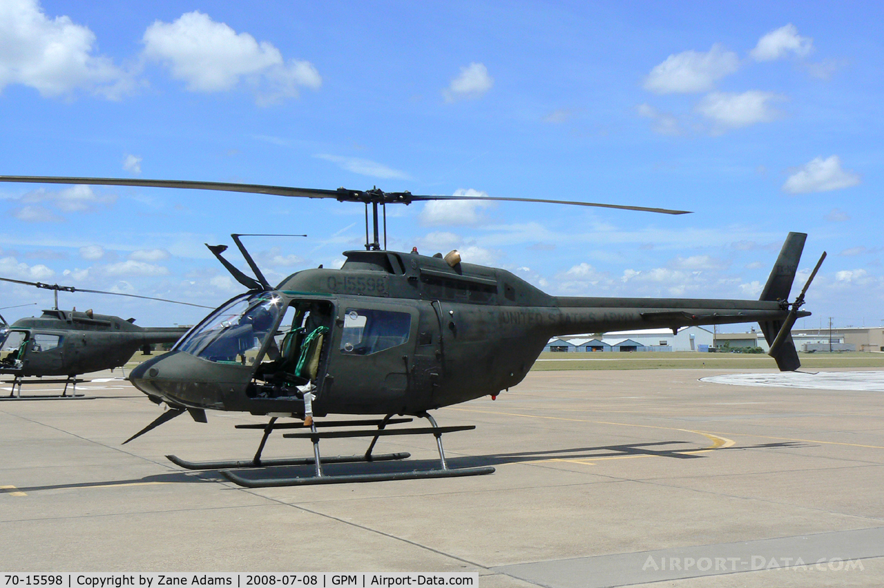 70-15598, 1970 Bell OH-58A Kiowa C/N 41149, At Grand Prairie Municipal
