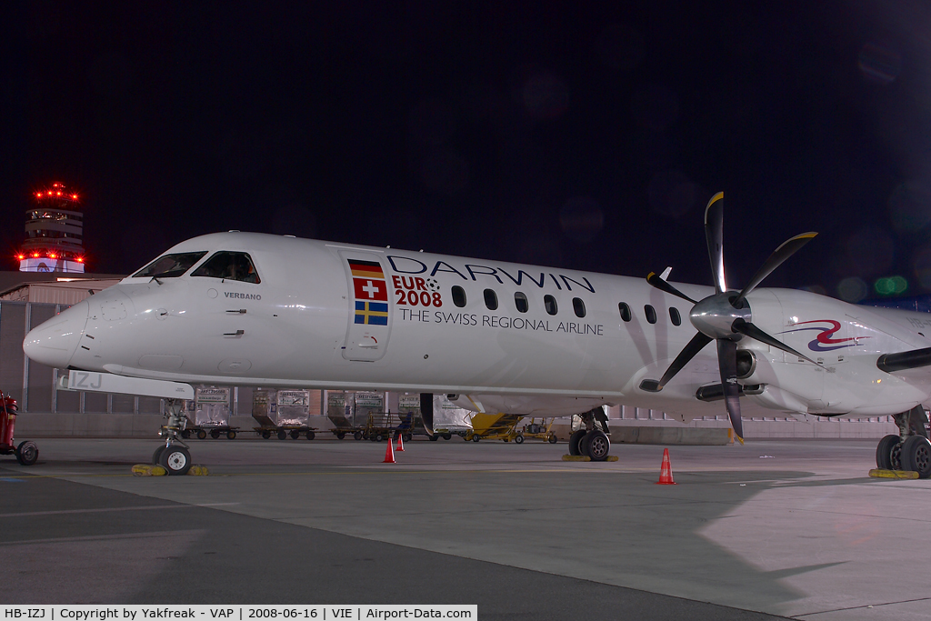 HB-IZJ, 1995 Saab 2000 C/N 2000-015, Darwin Airlines Saab 2000