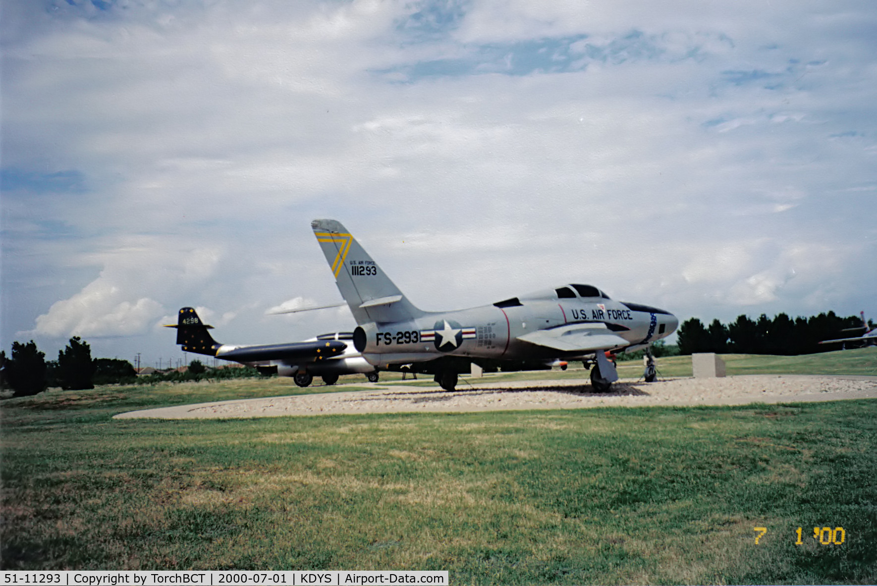 51-11293, 1955 Republic RF-84F Thunderflash C/N 52-7346, Recon Thunderflash @ Dyess AFB Display