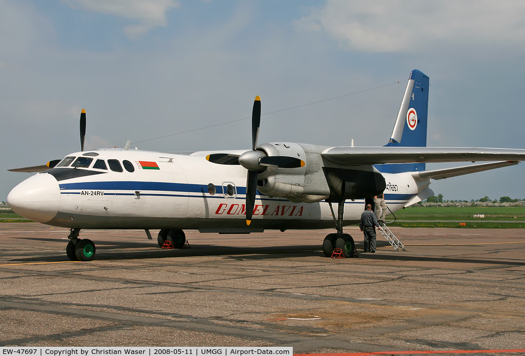 EW-47697, 1972 Antonov An-24RV C/N 27307604, Gomelavia An-24