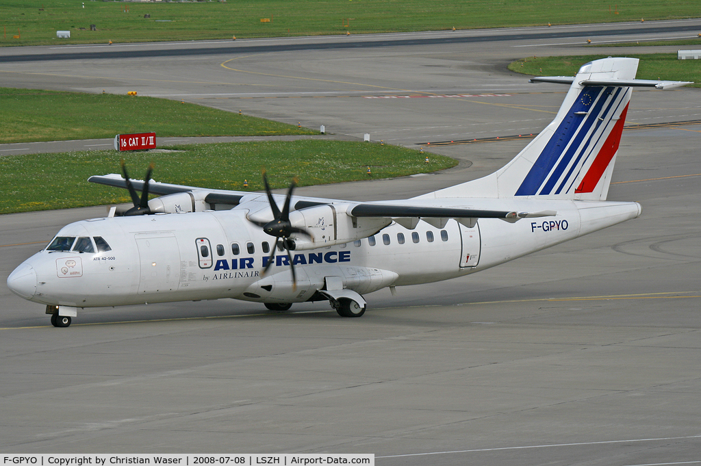 F-GPYO, 1997 ATR 42-500 C/N 544, Air France (Airlinair)