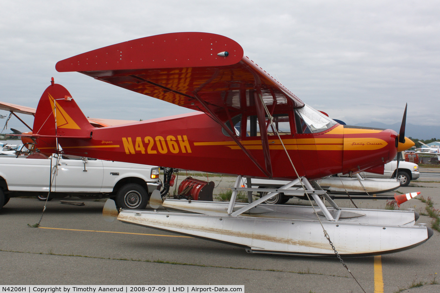 N4206H, 1948 Piper PA-14 Family Cruiser C/N 14-9, General Aviation parking area at Anchorage