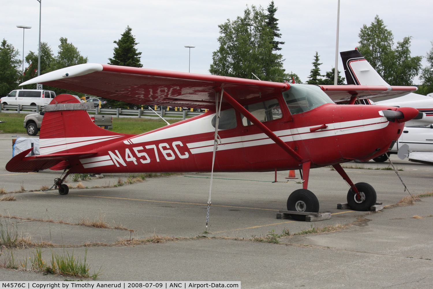 N4576C, 1953 Cessna 170B C/N 25520, General Aviation parking area at Anchorage