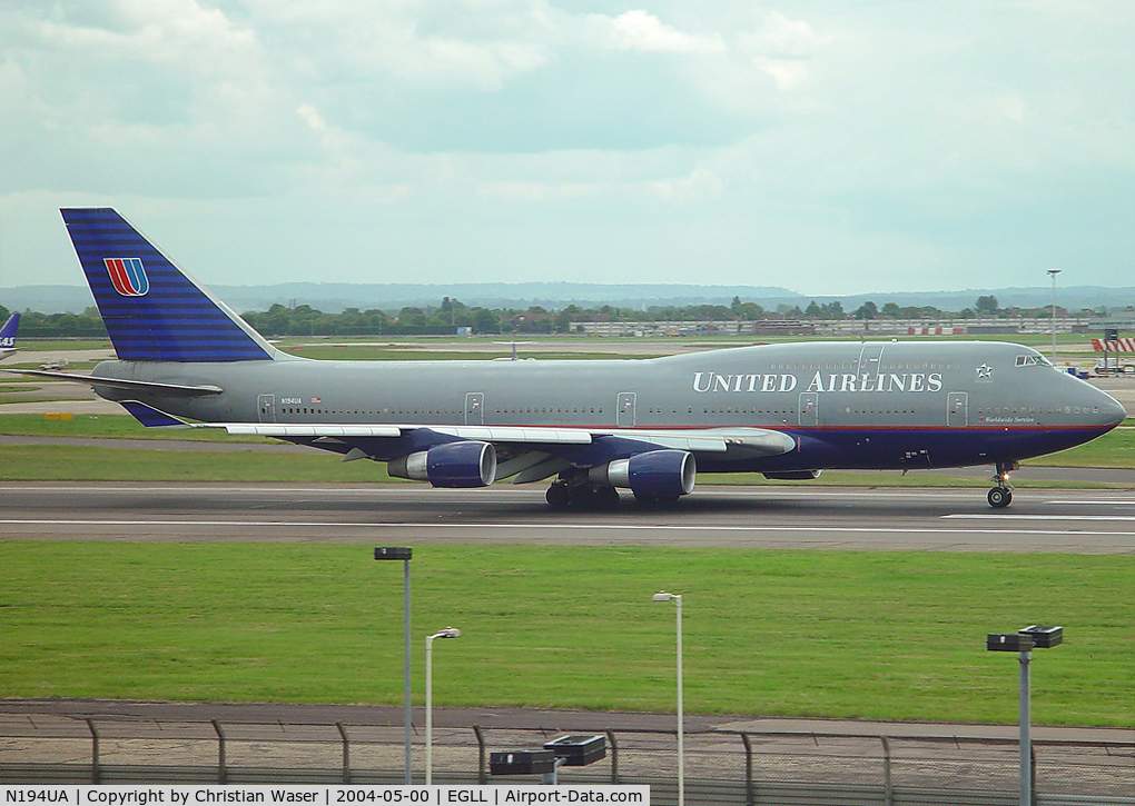 N194UA, 1997 Boeing 747-422 C/N 26892, United Airlines