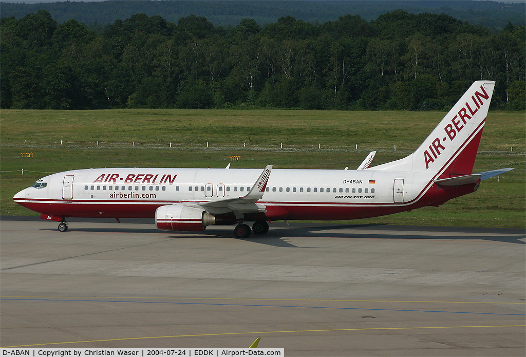 D-ABAN, 1998 Boeing 737-86J C/N 28068, Air Berlin