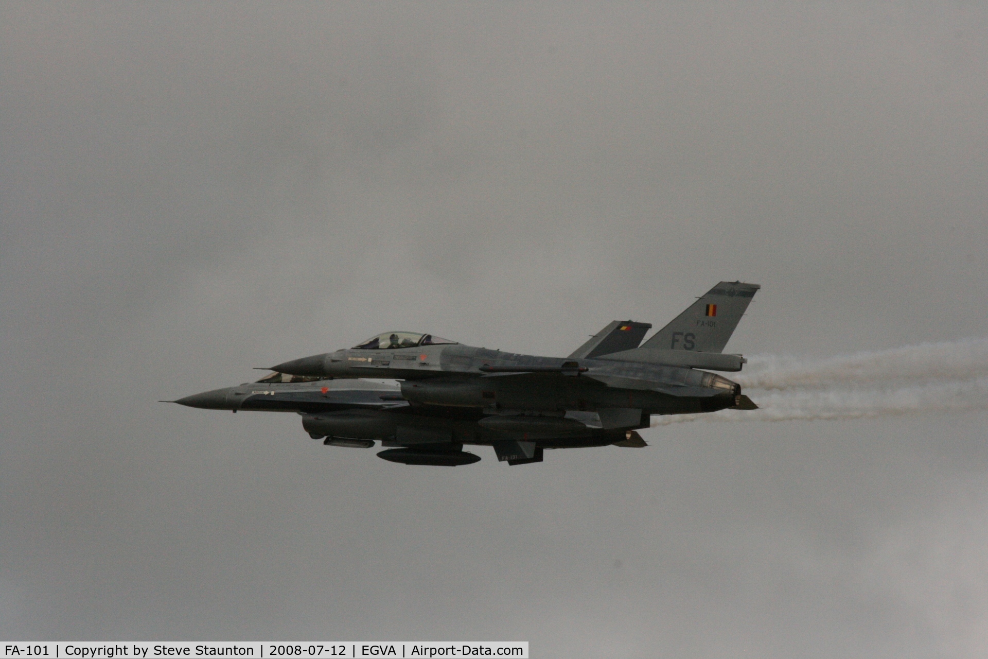 FA-101, SABCA F-16AM Fighting Falcon C/N 6H-101, Taken at the Royal International Air Tattoo 2008 during arrivals and departures (show days cancelled due to bad weather)