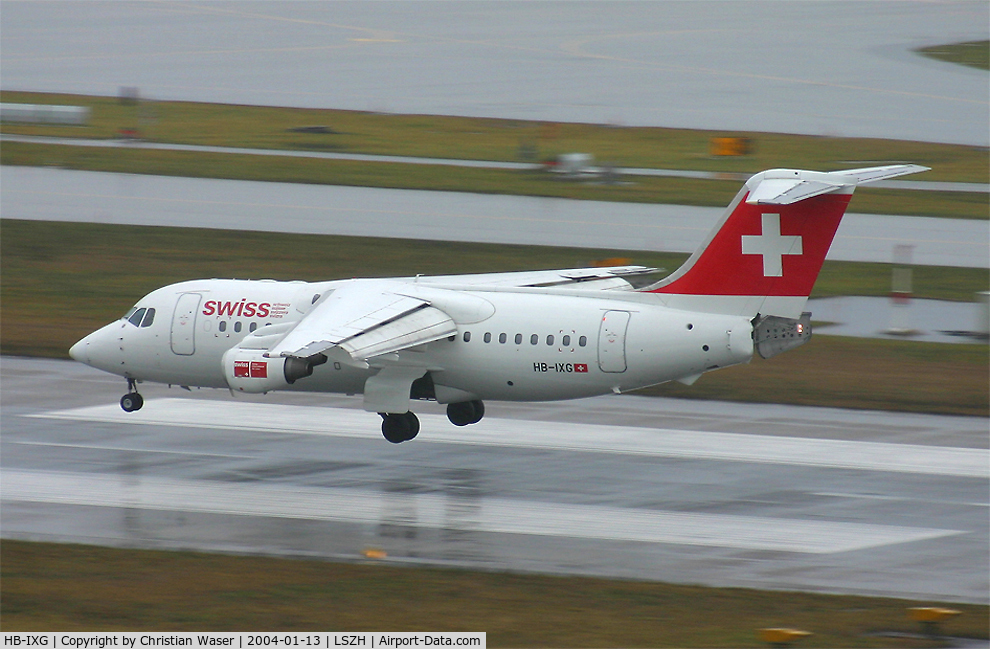 HB-IXG, 1993 British Aerospace Avro 146-RJ85 C/N E.2231, Swiss