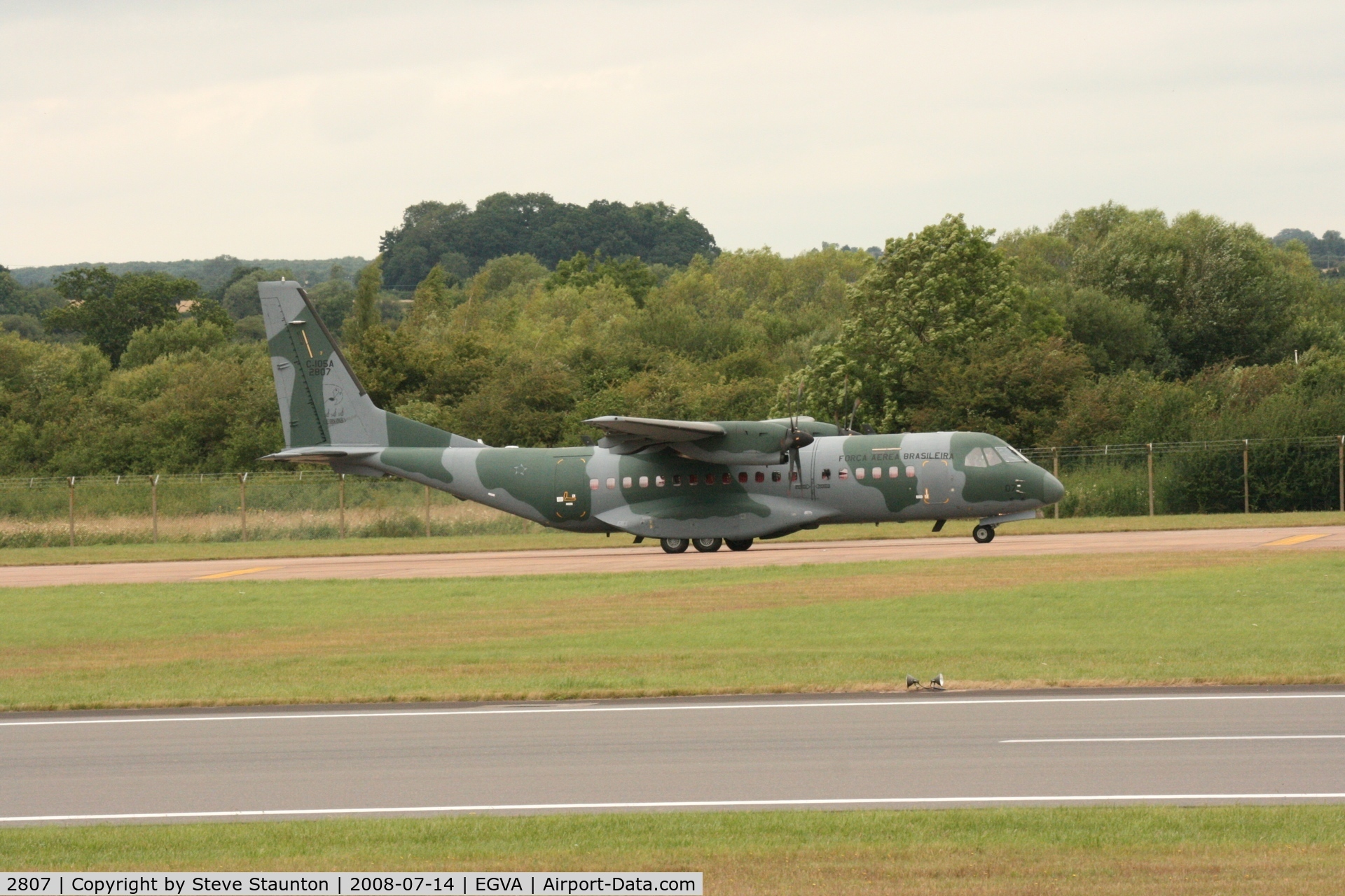 2807, CASA C-105A Amazonas C/N S-040, Taken at the Royal International Air Tattoo 2008 during arrivals and departures (show days cancelled due to bad weather)