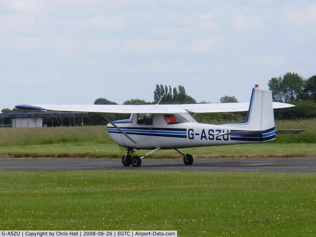 G-ASZU, 1965 Cessna 150E C/N 150-61152, Taxing out to R/W 21