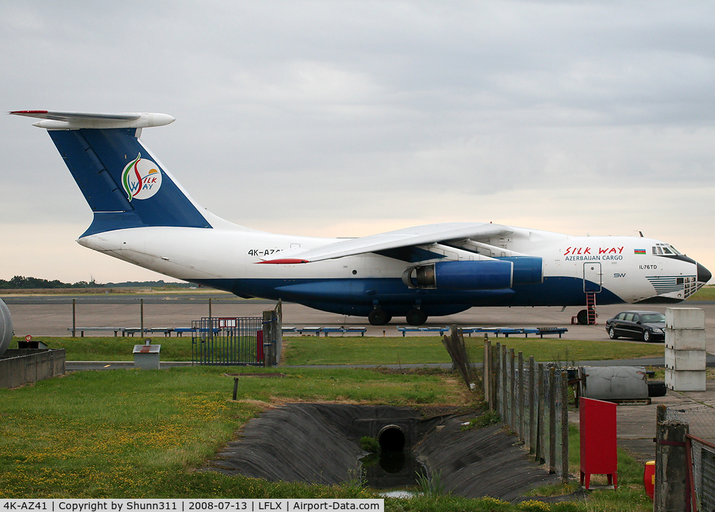 4K-AZ41, Ilyushin Il-76TD C/N 1093420673, Cargo flight parked near the control tower for a night stop...