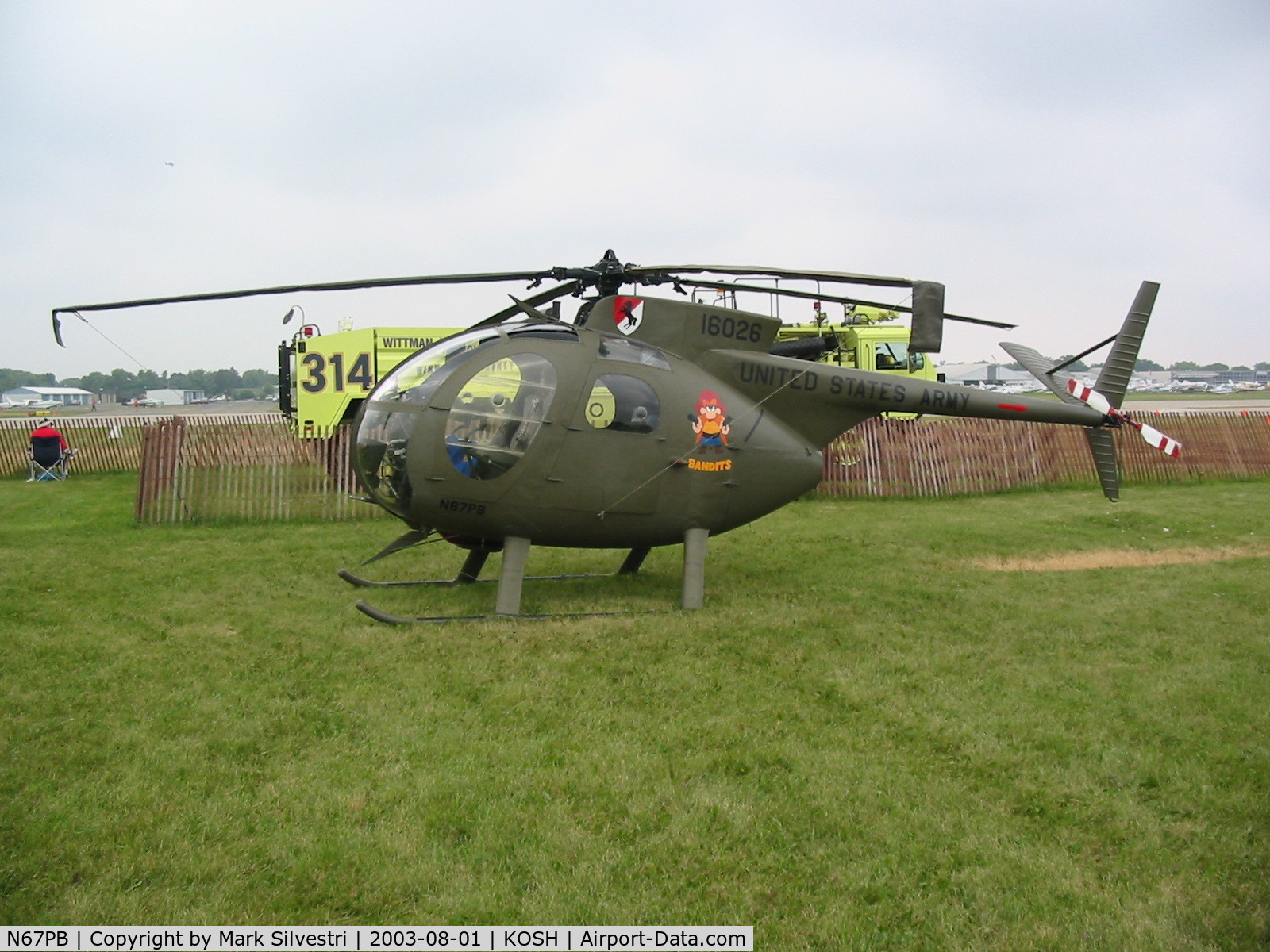 N67PB, 1968 Hughes OH-6A Cayuse C/N 480411, Oshkosh 2003